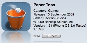 App - Paper toss