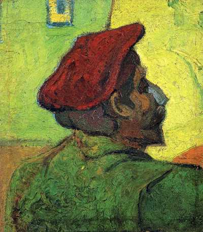 Van Gogh - paul-gauguin-man-in-a-red-beret-1888